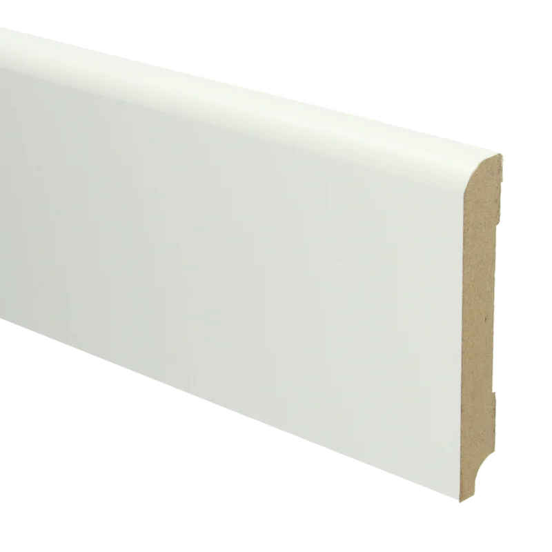Op = Op MDF Koloniale Plint 120x18 RAL 9010 Zuiver Wit 16014